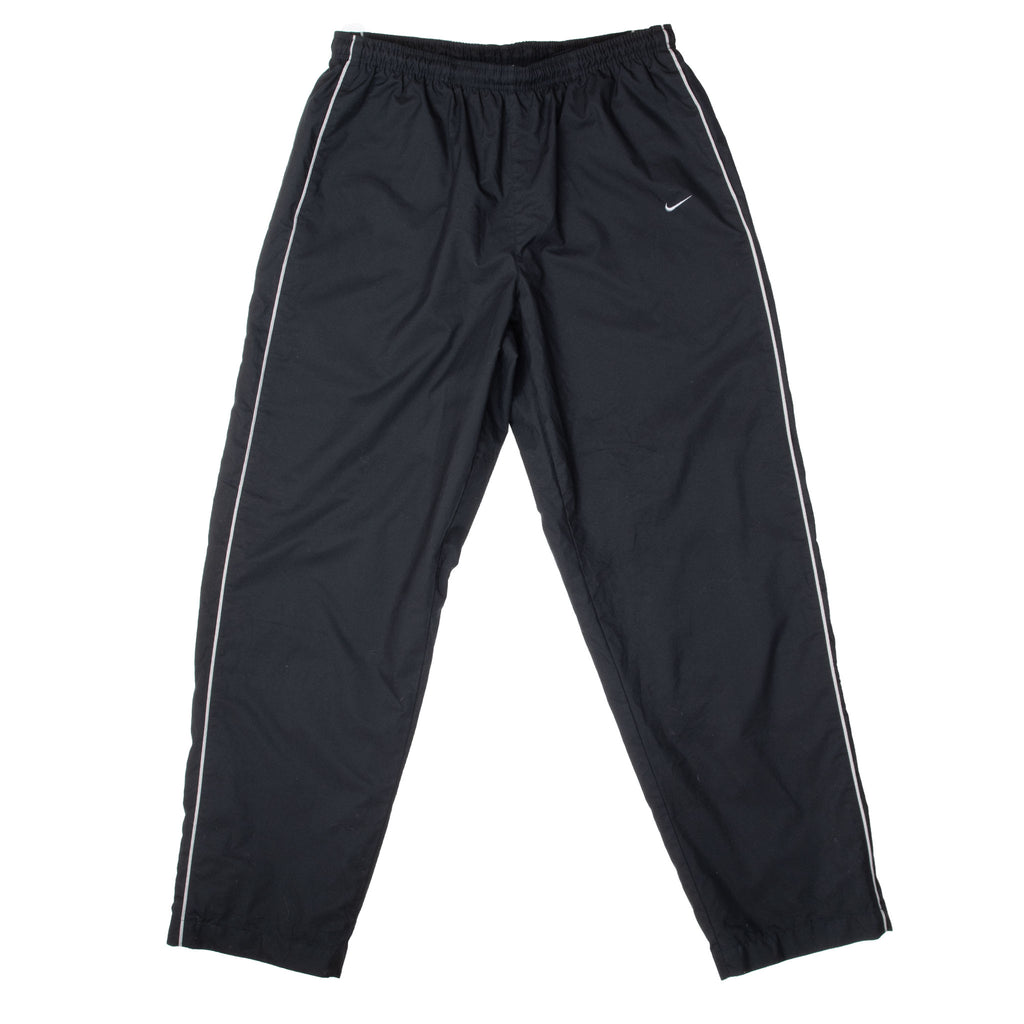 Vintage Nike Classic Swoosh Black Track Pants 2000S Size Xl