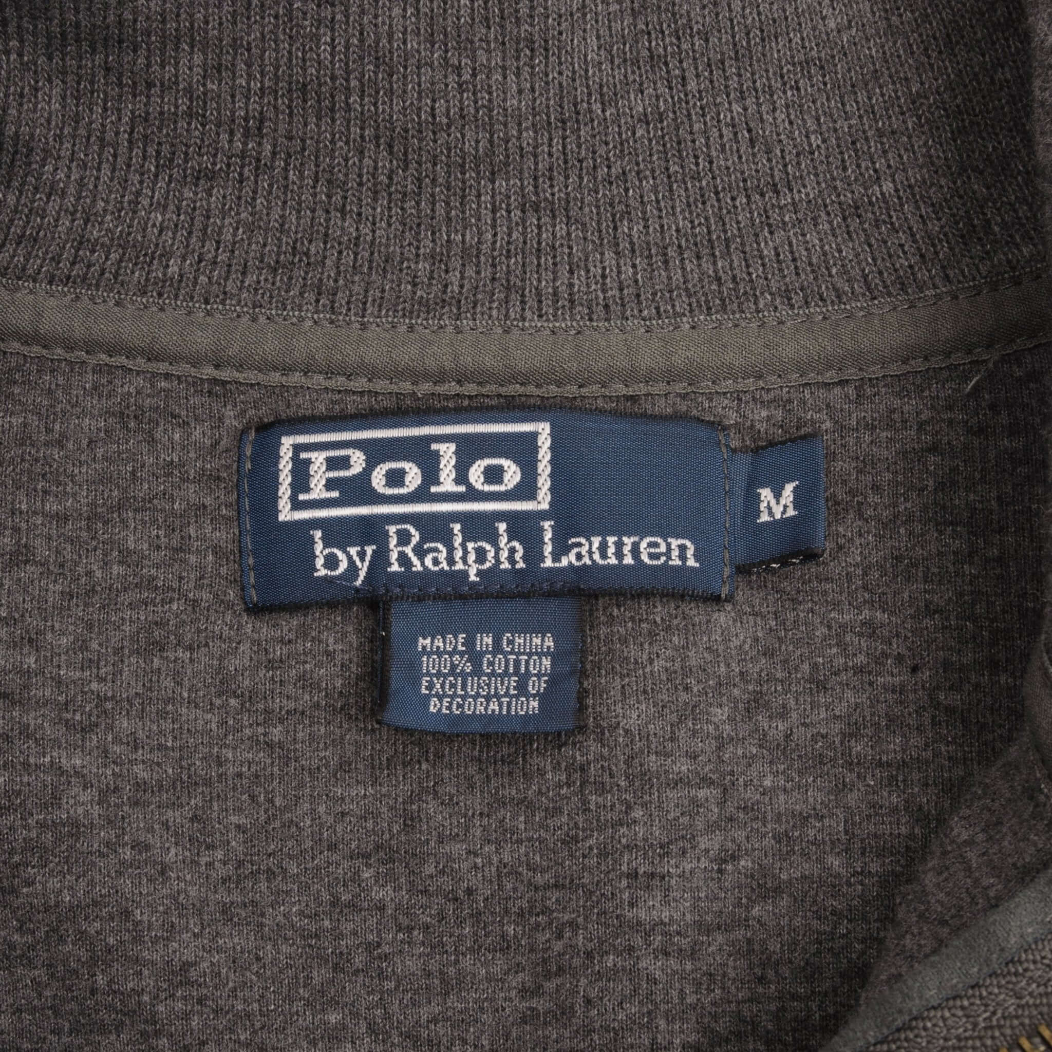 Polo Ralph Lauren Dark Grey Quarter 1/4 Zip Sweater Size Medium