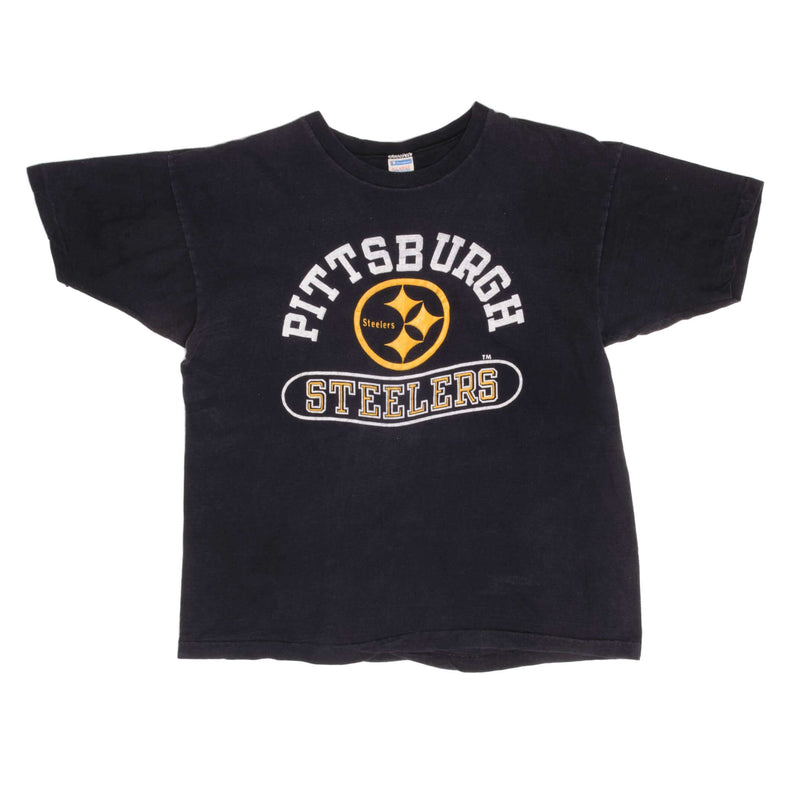 Vintage Champion NFL Pittsburgh Steelers Tee Shirt 1980S Size Large Made In USA With Single Stitch Sleeves