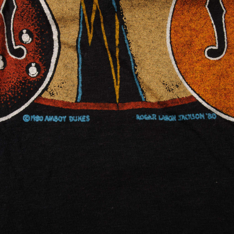 VINTAGE TED NUGENT WANGO TANGO TOUR TEE SHIRT 1980 SIZE XS MADE IN USA