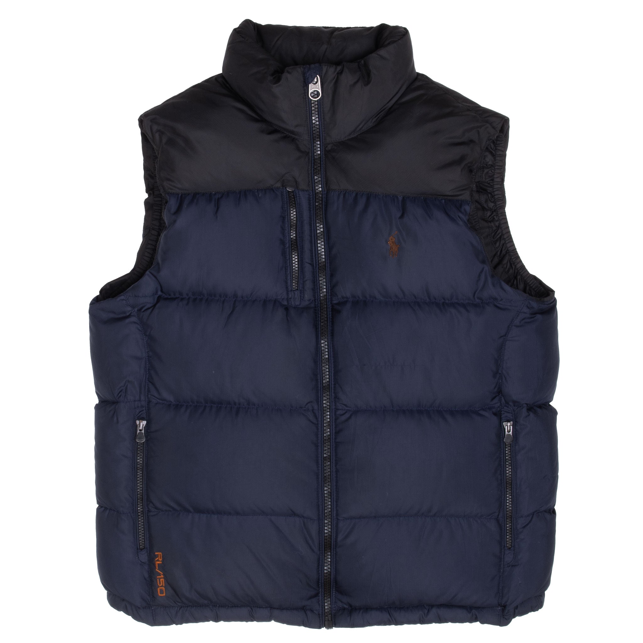 Vintage Polo Ralph Lauren Blue 1990S Vest Puffer Jacket Size Medium