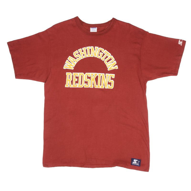 Vintage NFL Washington Redskins Stater Tee Shirt Size Large Made In USA With Single Stitch Sleeves