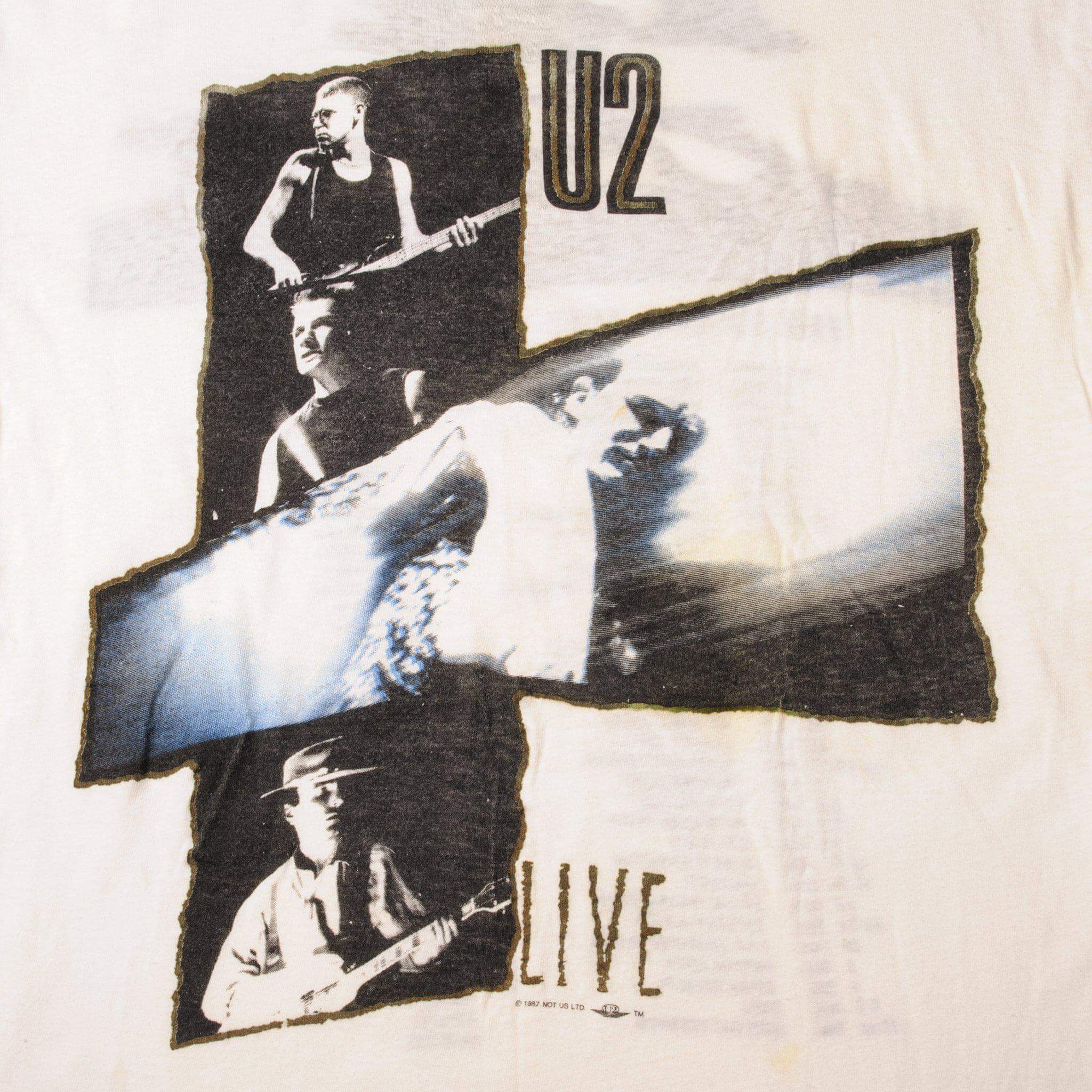 VINTAGE U2 THE JOSHUA TREE TOUR TEE SHIRT 1987 SIZE LARGE MADE IN USA