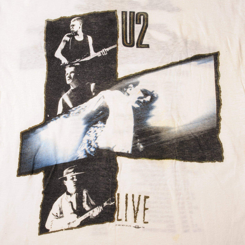 VINTAGE U2 THE JOSHUA TREE TOUR TEE SHIRT 1987 SIZE LARGE MADE IN USA