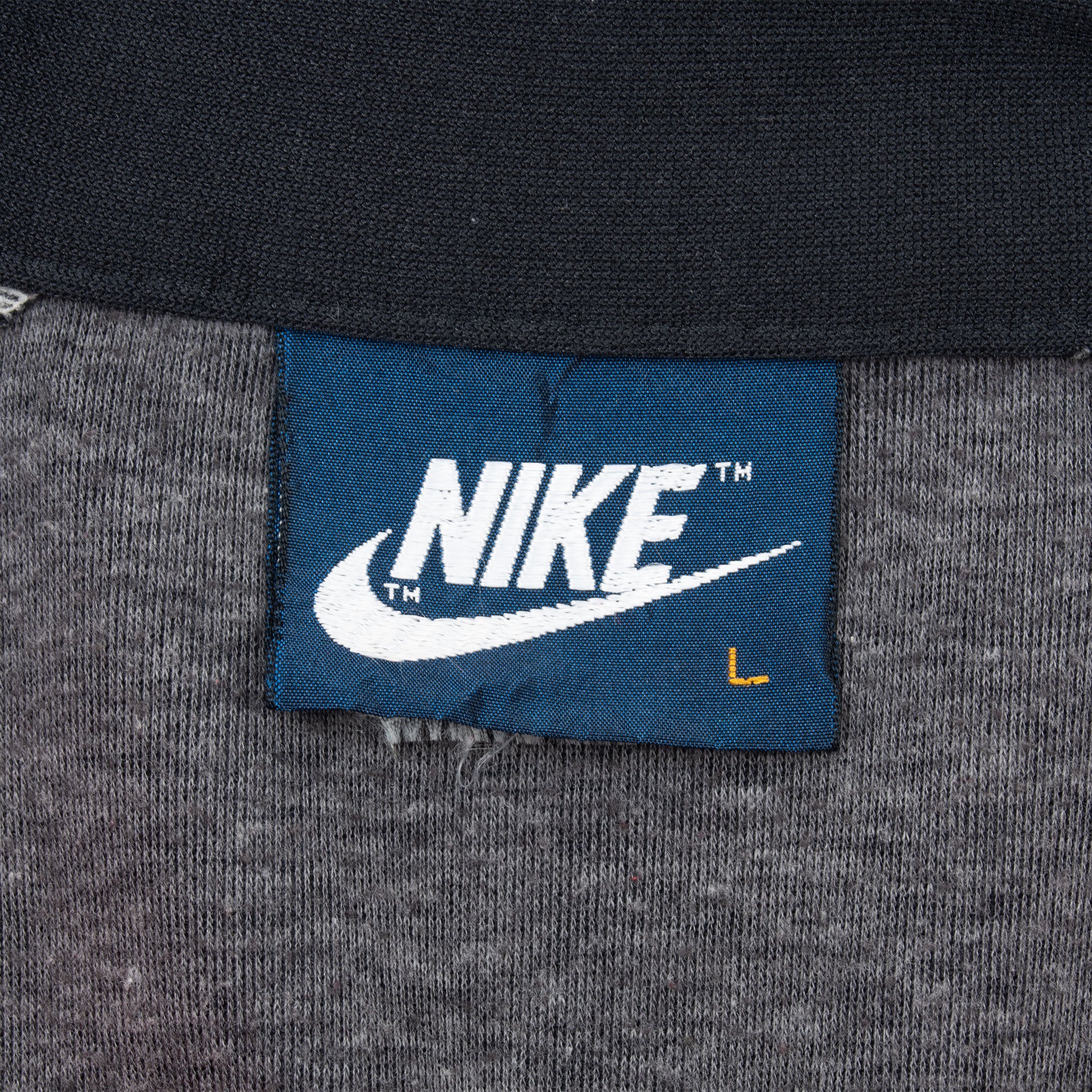 Vintage Nike Swoosh Black Grey Tracksuit Jacket Early 1980S Size Large