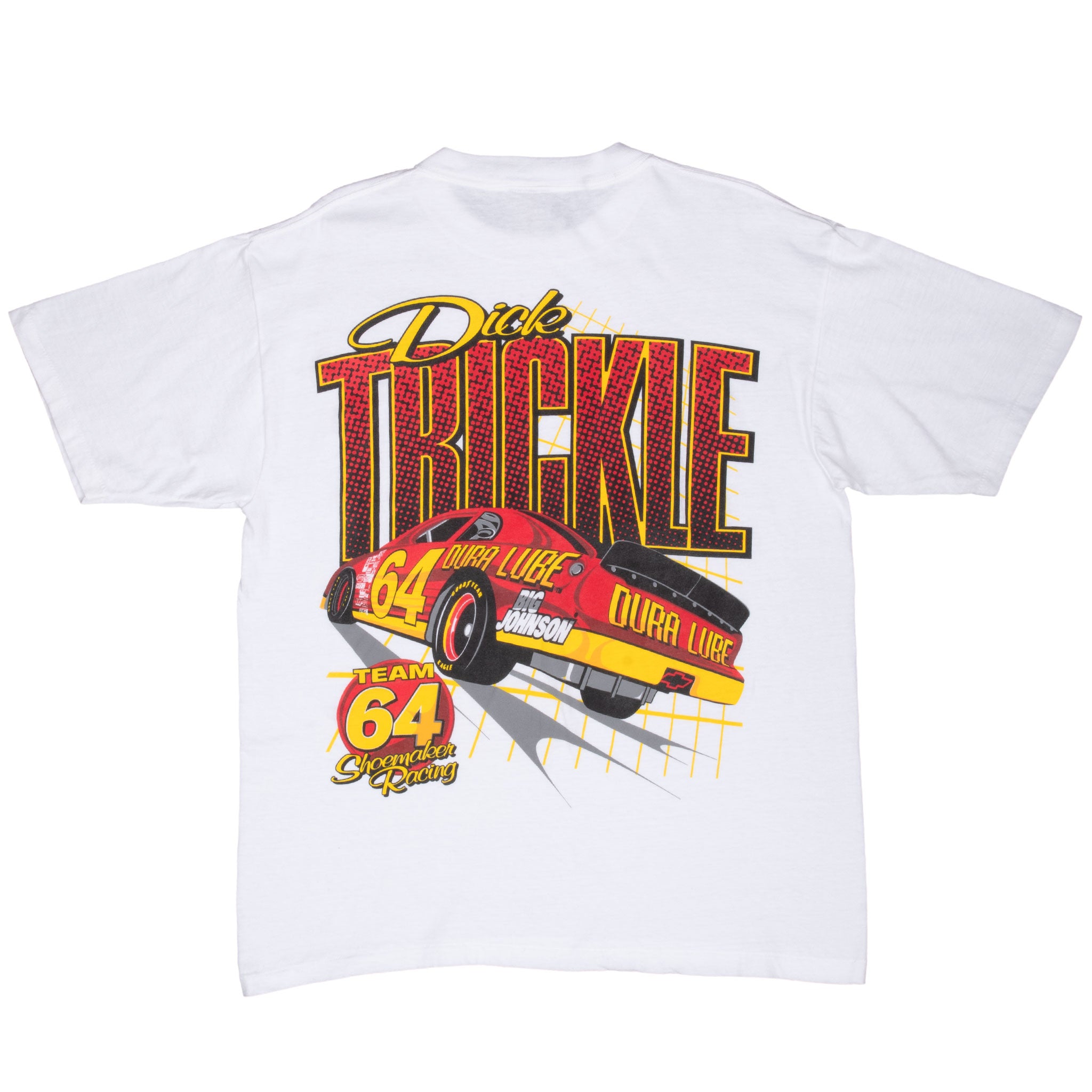 Vintage Nascar Dick Trickle Tee Shirt 1990S Size Large Made In Usa With Single Stitch Sleeves