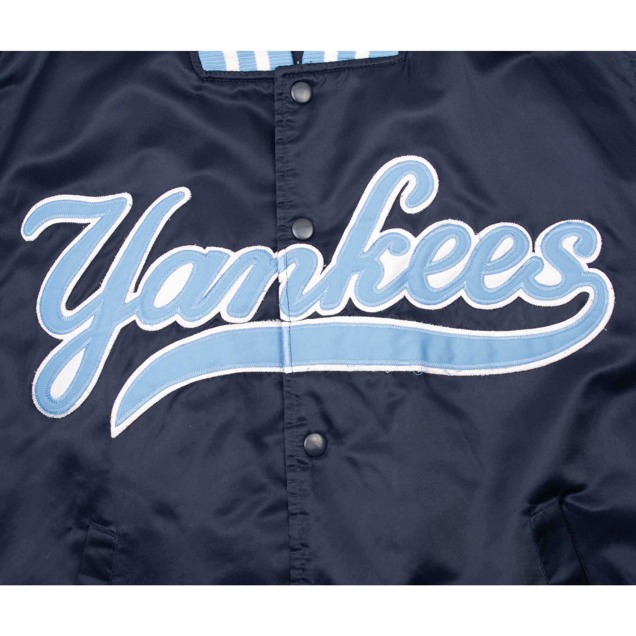 Vintage Mlb New York Yankees 1990S Majestic Bomber Satin Jacket Size Medium