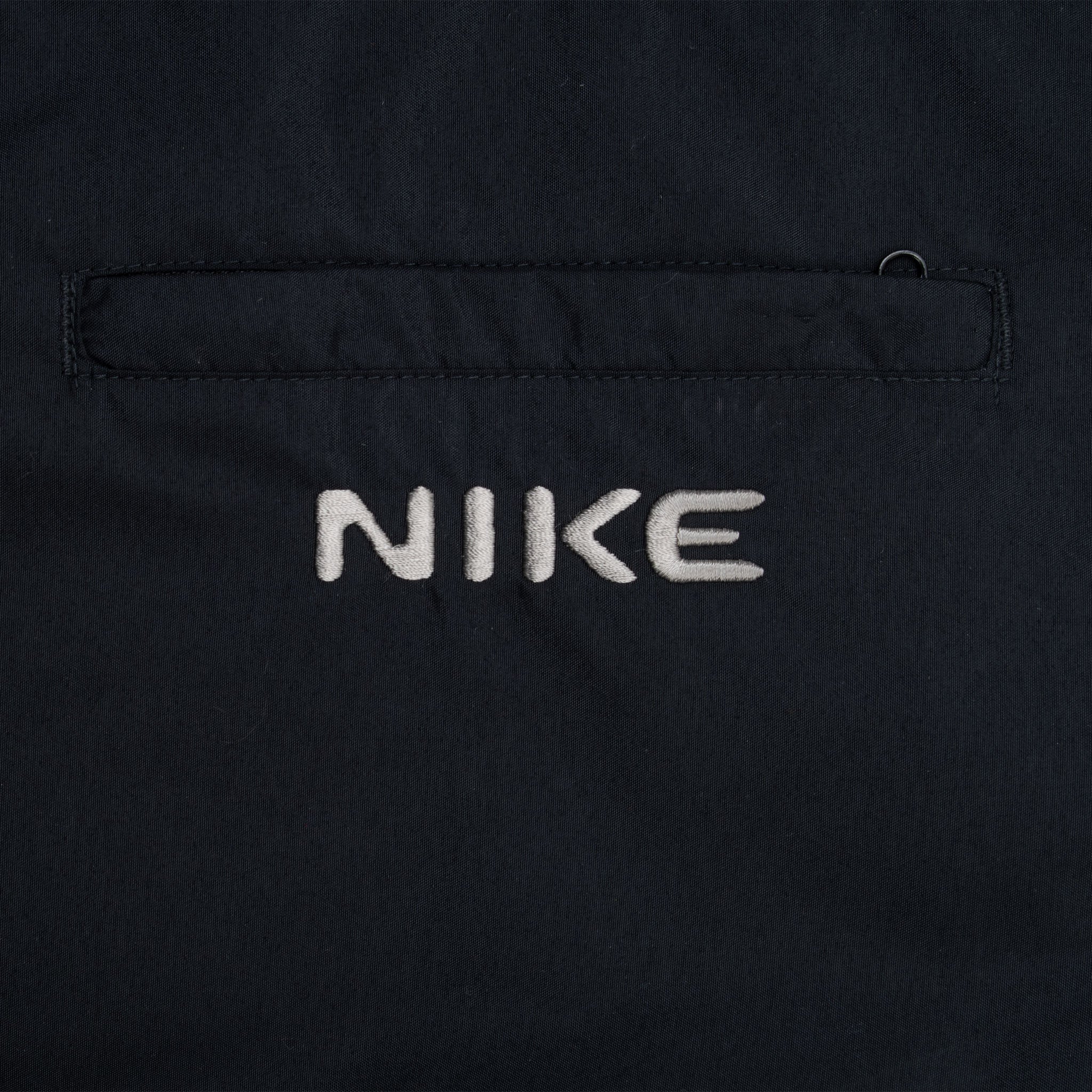 Vintage Nike Classic Swoosh Black Windbreaker Jacket 2000S Size Medium