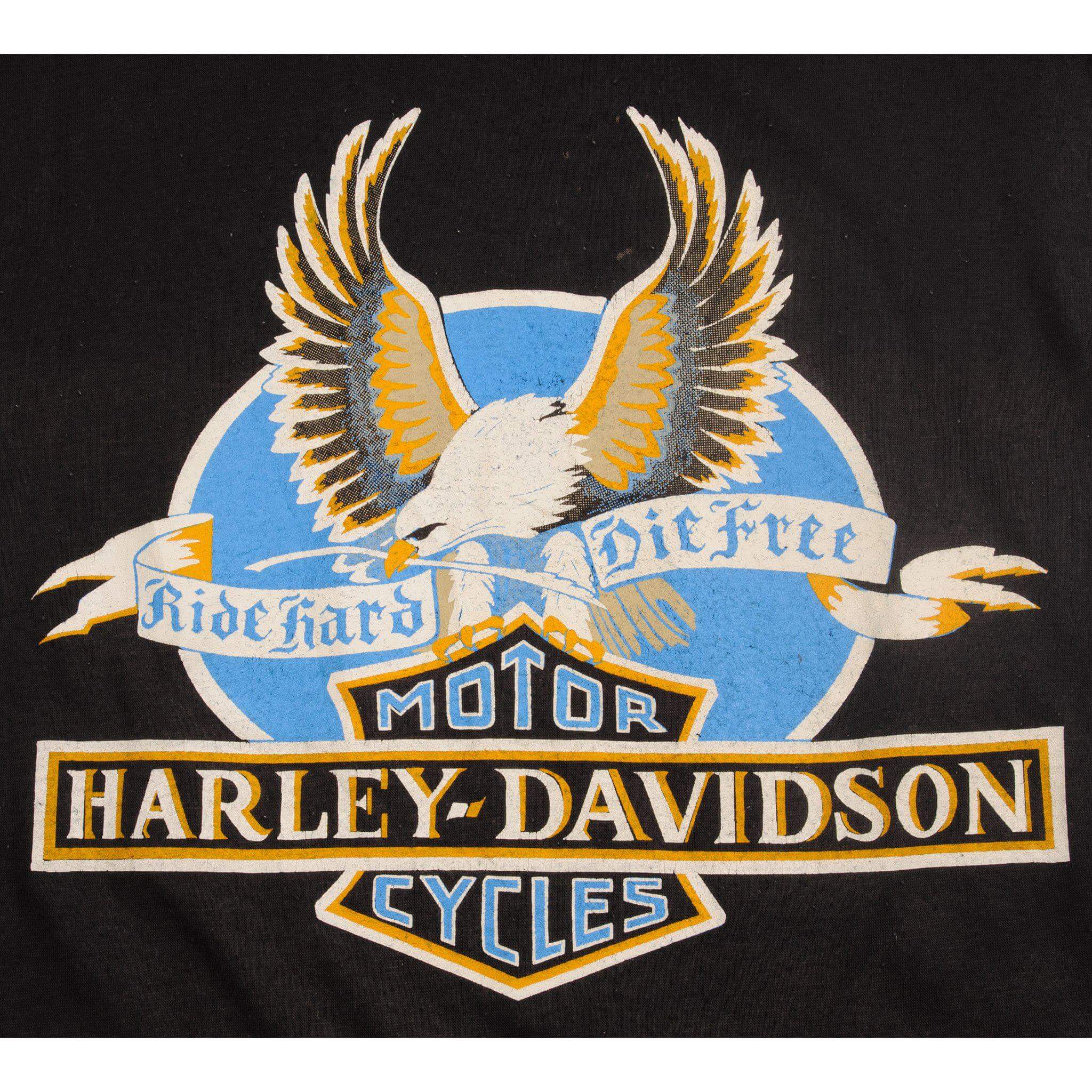 VINTAGE HARLEY DAVIDSON TEE SHIRT 1970S 1980S SIZE MEDIUM