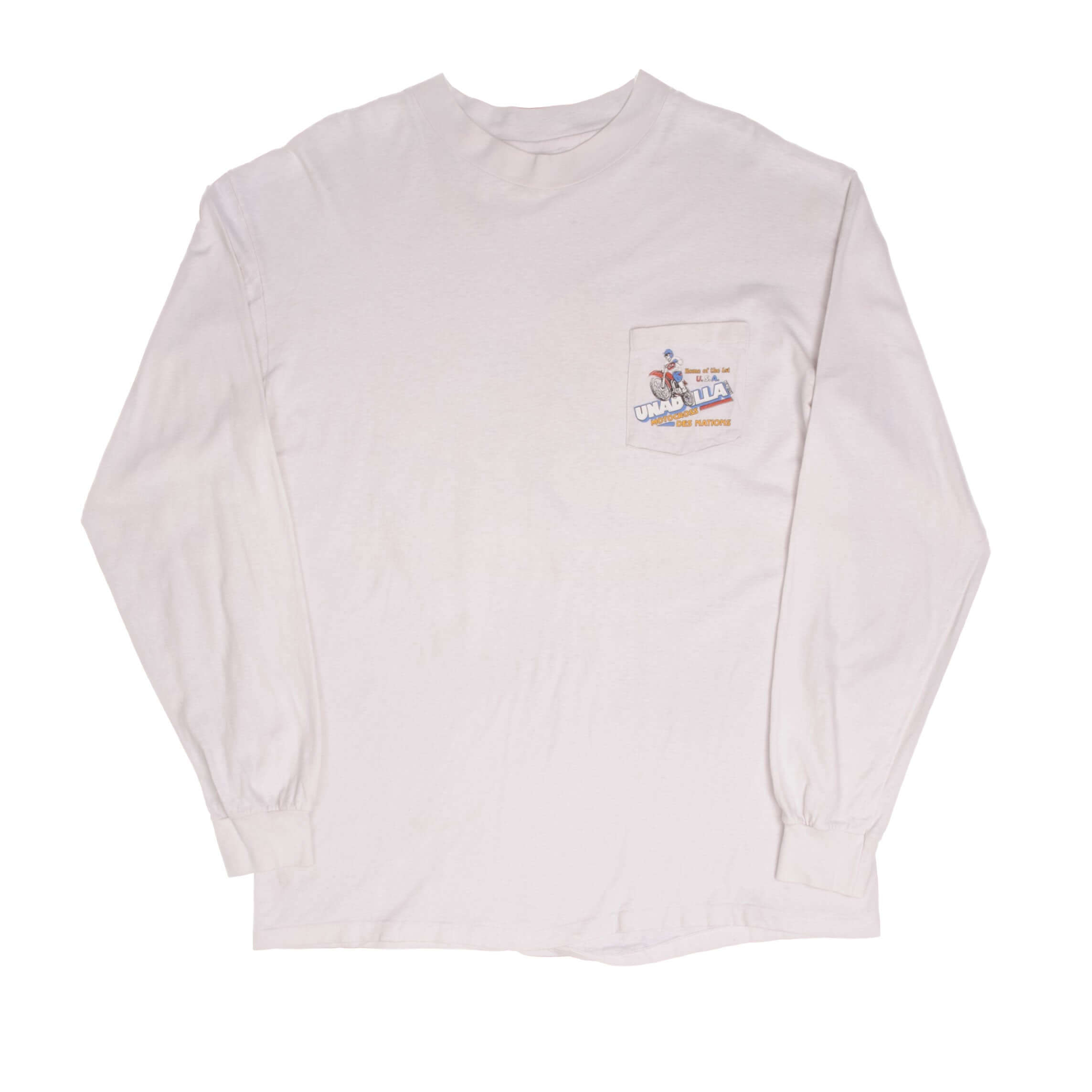 Vintage Motocross Des Nations Unadilla New York Long Sleeve Tee Shirt 1987 XL Made In USA