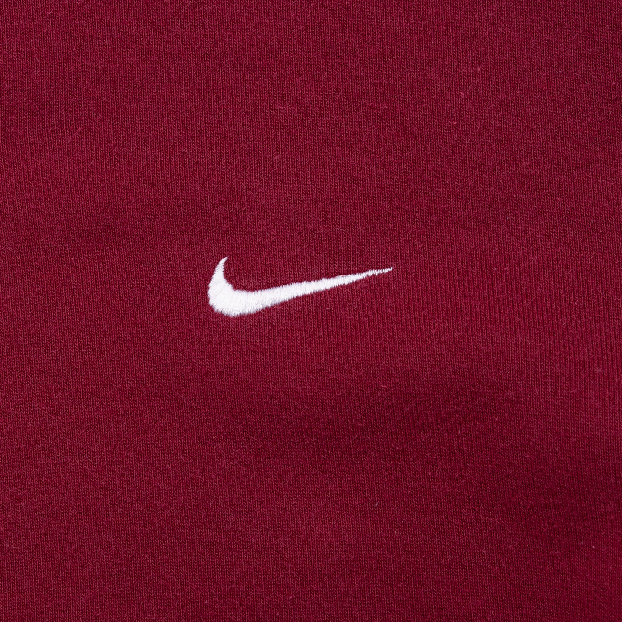 Vintage Nike Classic Swoosh Red Burgundy Hoodie Sweatshirt 2000S Size Large