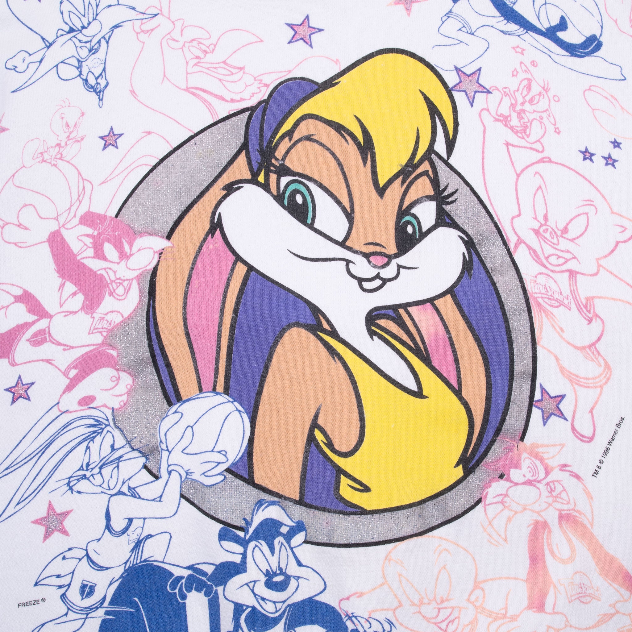Vintage Looney Tunes Lola Bunny Space Jam Sweatshirt 1996 Size XL Made In Usa