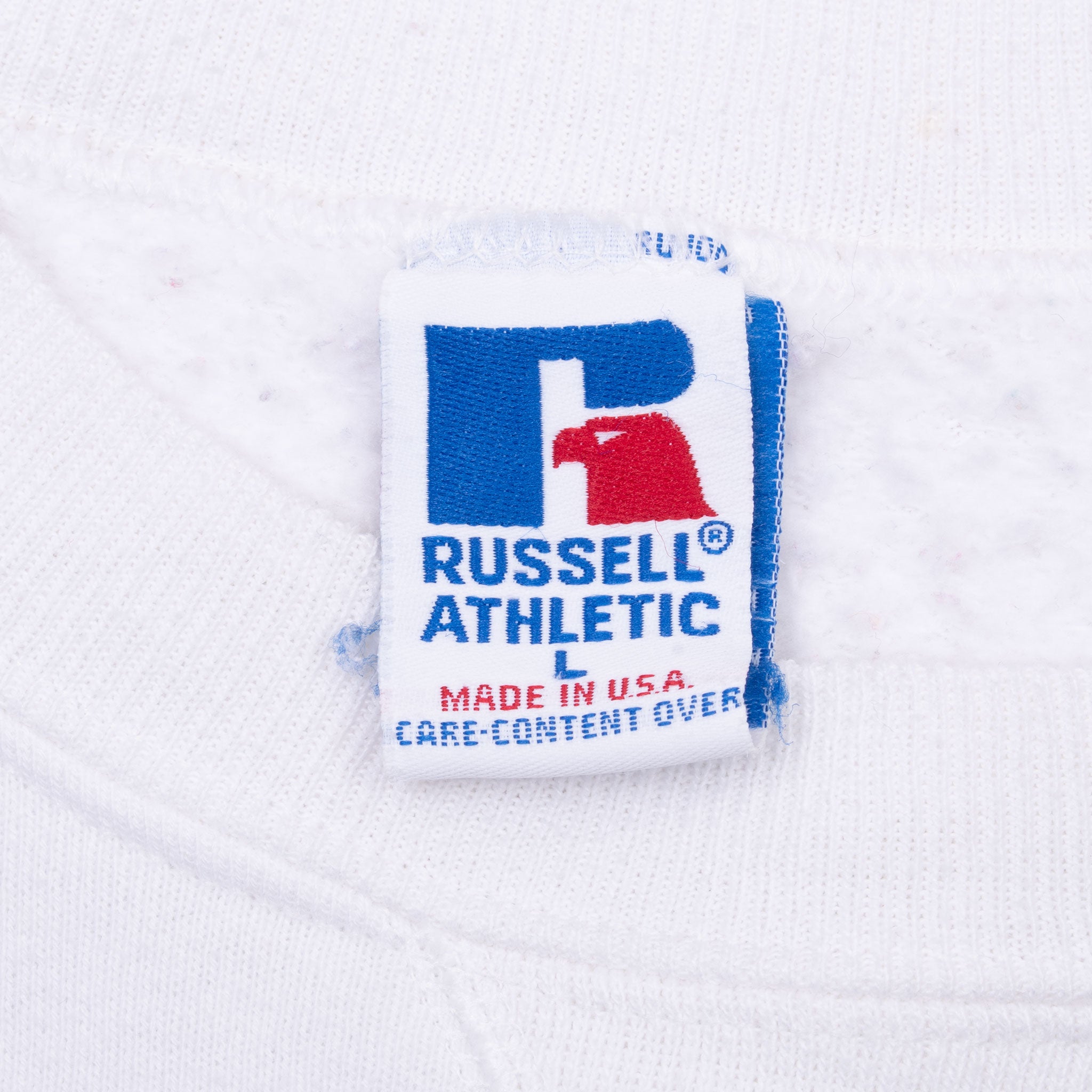 Vintage Ncaa Texas Longhorns White Russell Sweatshirt 1990S Size Large Made In Usa