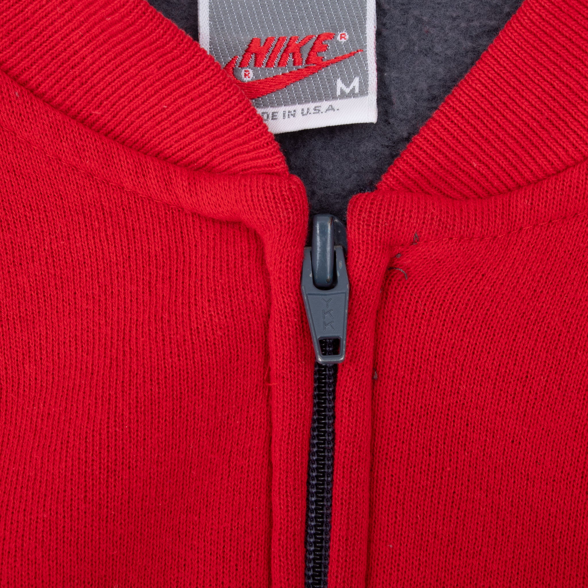 Vintage Nike Grey Red Track Jacket 1980S Size Medium