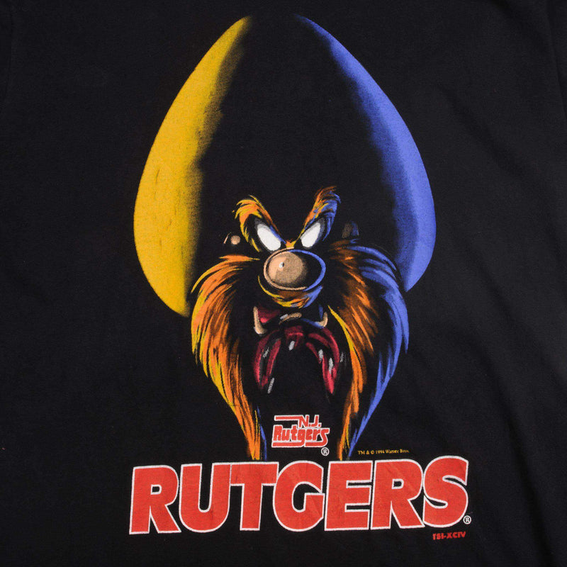復古 LOONEY TUNES NJ RUTGERS T 卹 1994 年大尺碼美國製造。