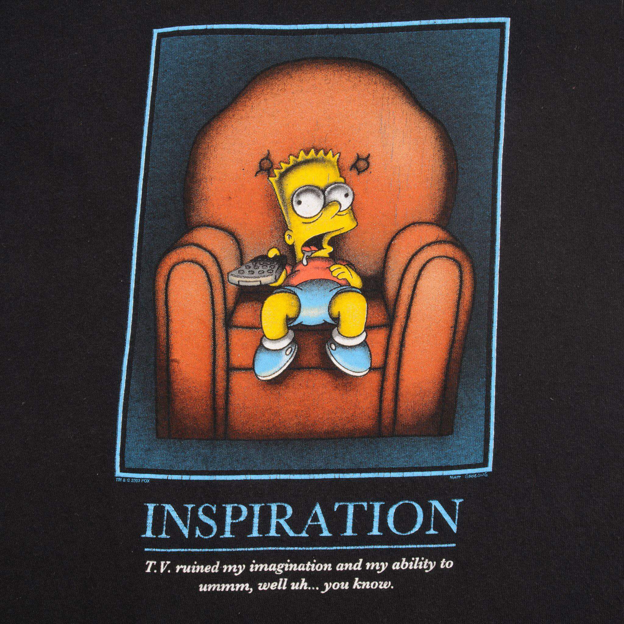 VINTAGE THE SIMPSONS BART TEE SHIRT 2003 SIZE MEDIUM