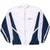Front view of women's white and navy Nike windbreaker with embroidered chest logo