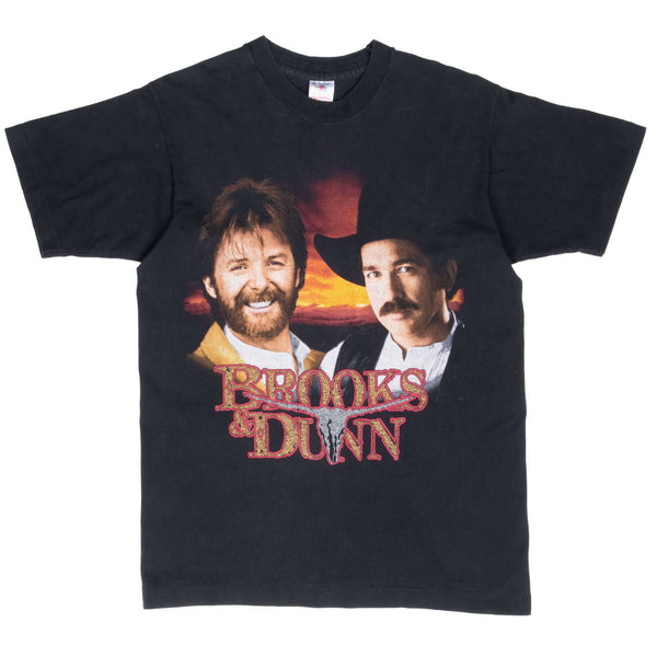 Vintage Brooks And Dunn Waiting On Sundown Tour 1990S Tee Shirt Size Medium Made In Usa With Single Stitch Sleeves