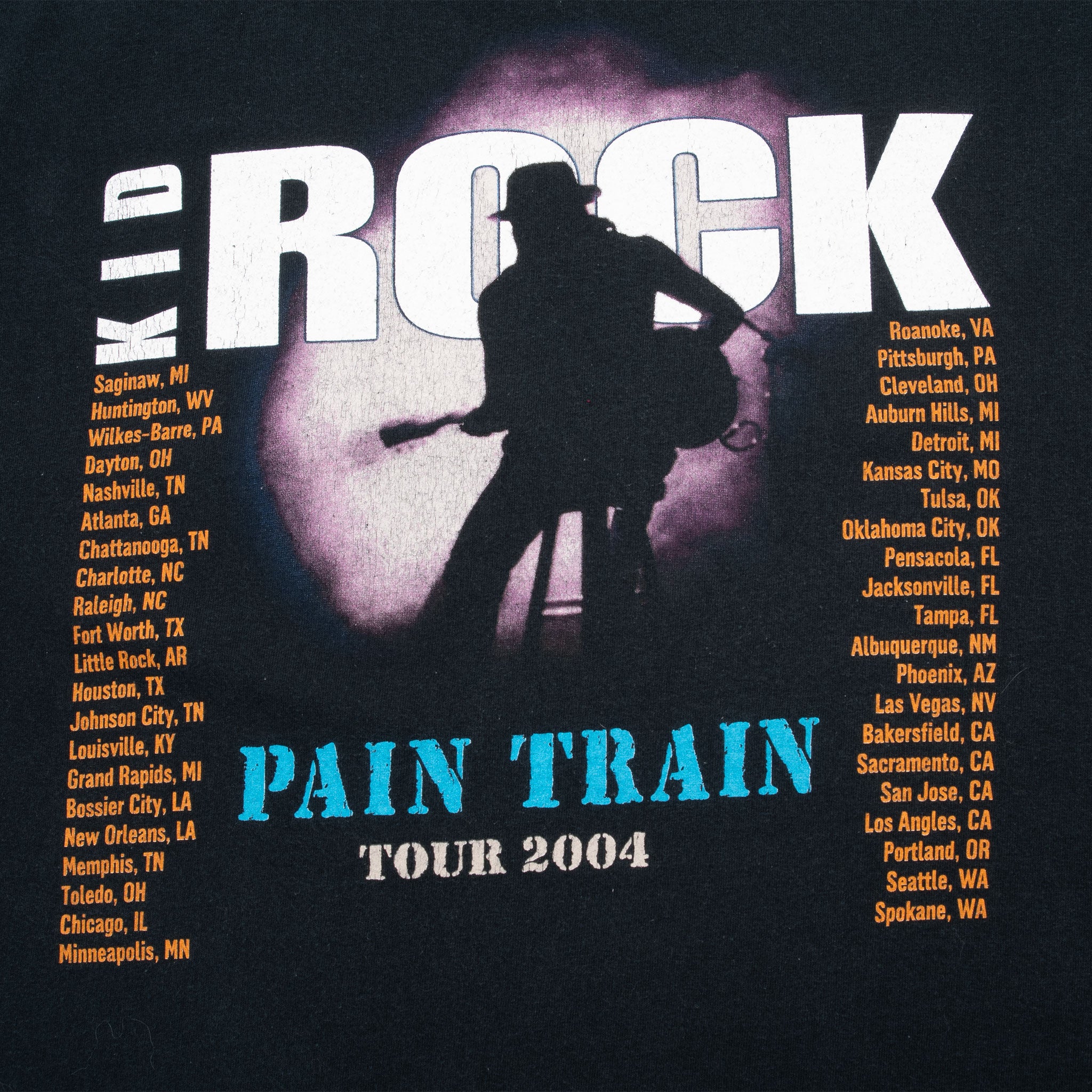 Vintage Kid Rock Pain Train Tour 2004 Tee Shirt Size 2XL