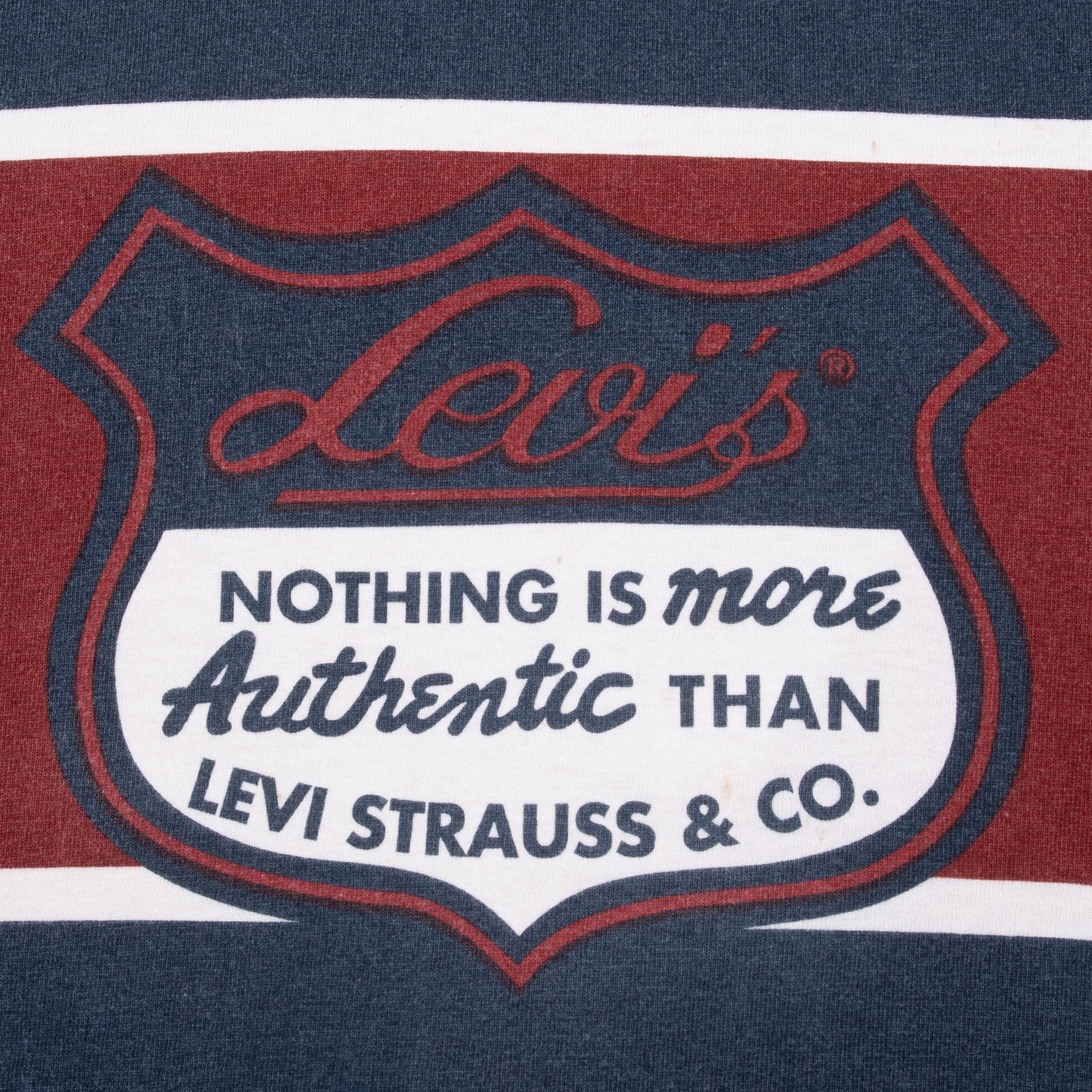 Vintage Levis Strauss &amp; Co Authentic Tee Shirt 1990S Size Small With Single Stitch Sleeves