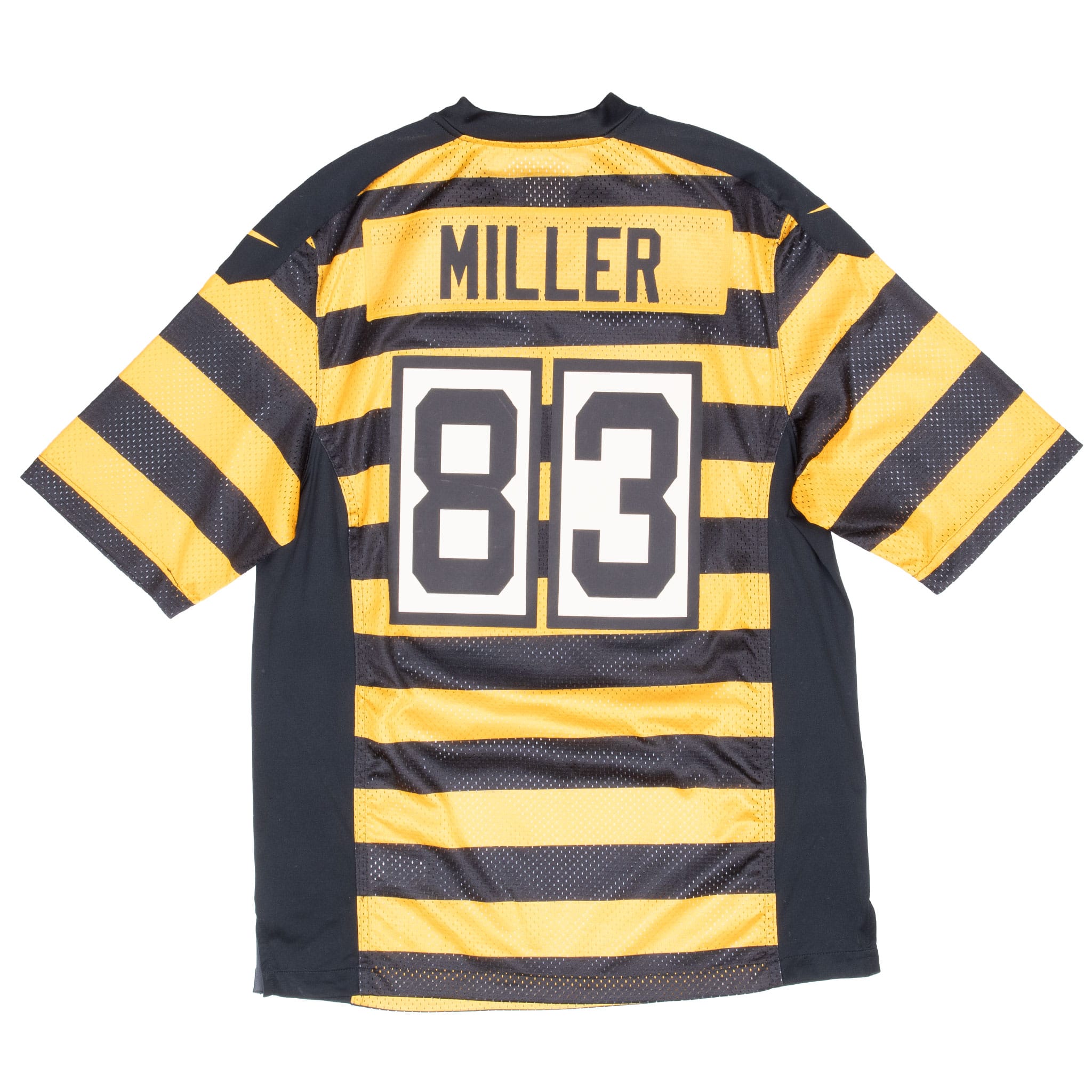 VINTAGE NFL PITTSBURGH STEELERS MILLER #20 STRIPES NIKE JERSEY 2000S MEDIUM