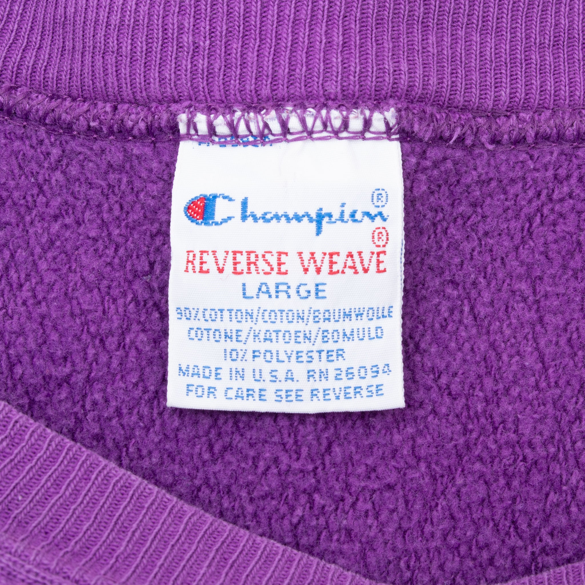 Vintage Reverse Weave Champion Usd University of San Diego Purple Sweatshirt 1990S Size Large Made In Usa