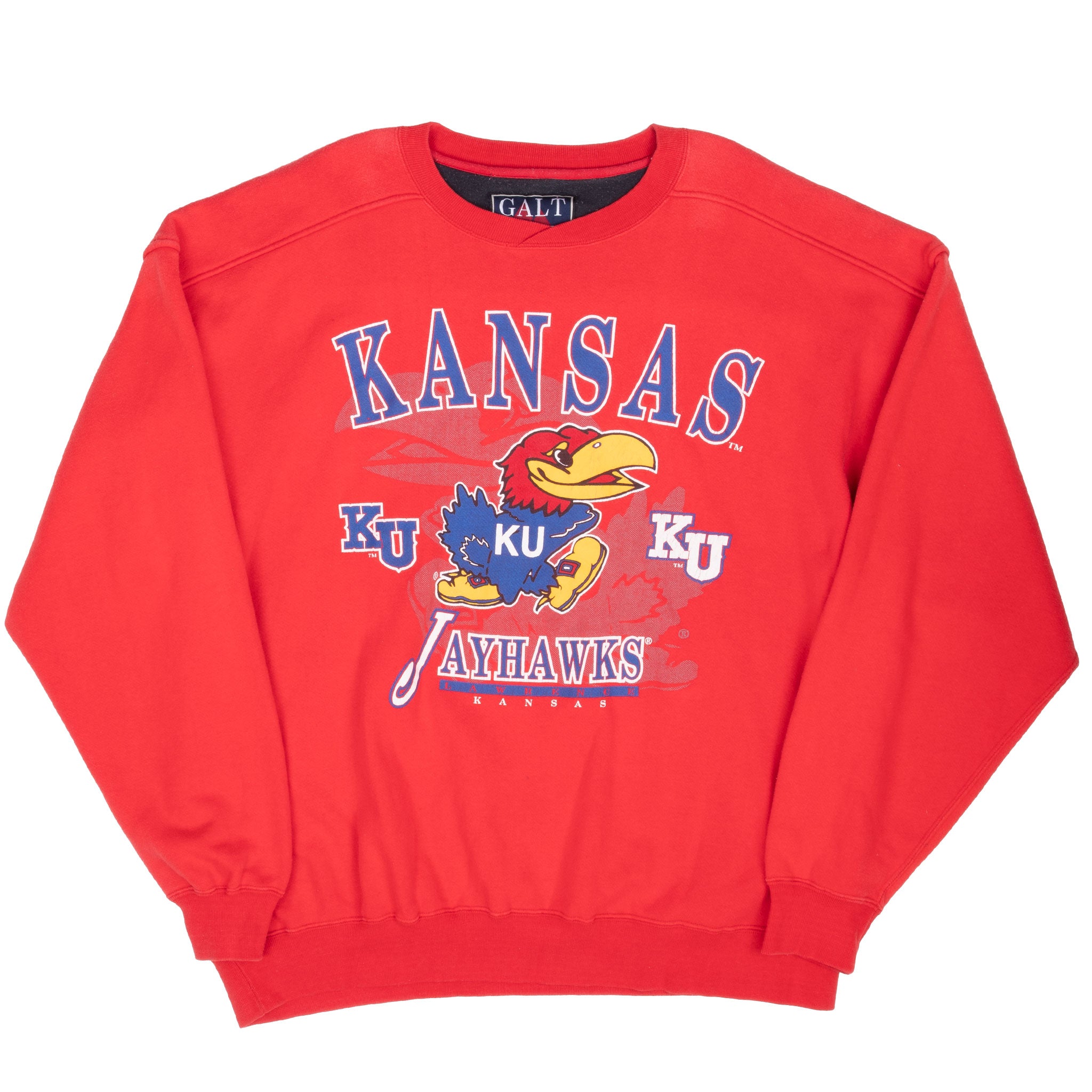 Vintage Ncaa Kansas Jayhawks Sweatshirt 1990S Size XL