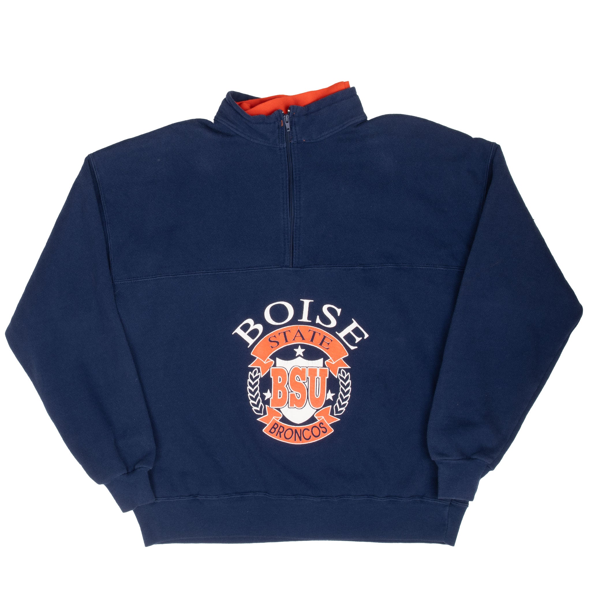 Vintage Ncaa Bsu Quarter Zip Sweatshirt 1990S Size Large