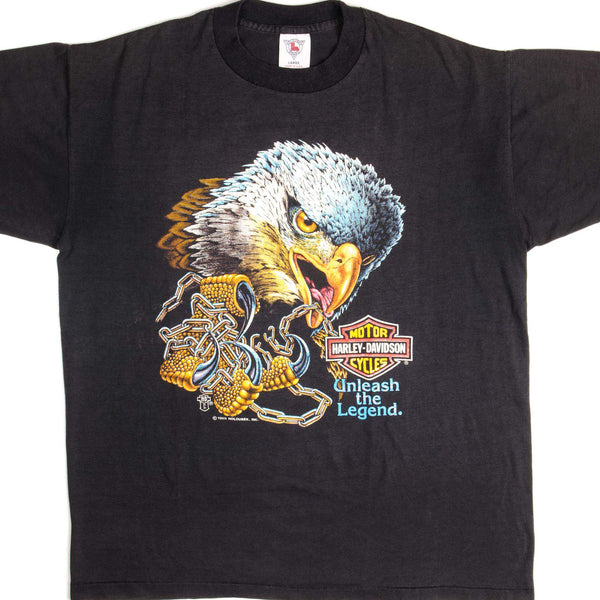 VINTAGE HARLEY DAVIDSON TEE SHIRT 1989 SIZE LARGE MADE IN USA
