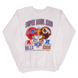 Vintage NFL XXVI Super Bowl Buffalo Bills Vs Washington Redskins Sweatshirt 1992 Size Large Made In USA