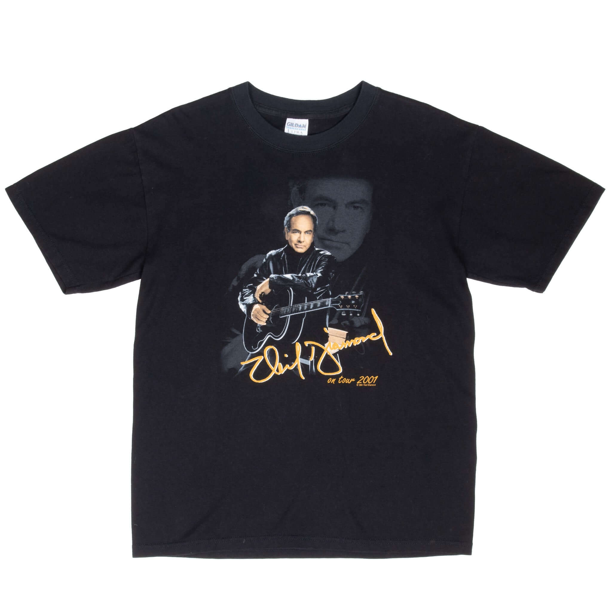 Vintage Neil Diamond Tour 2001 Black Tee Shirt Size Medium