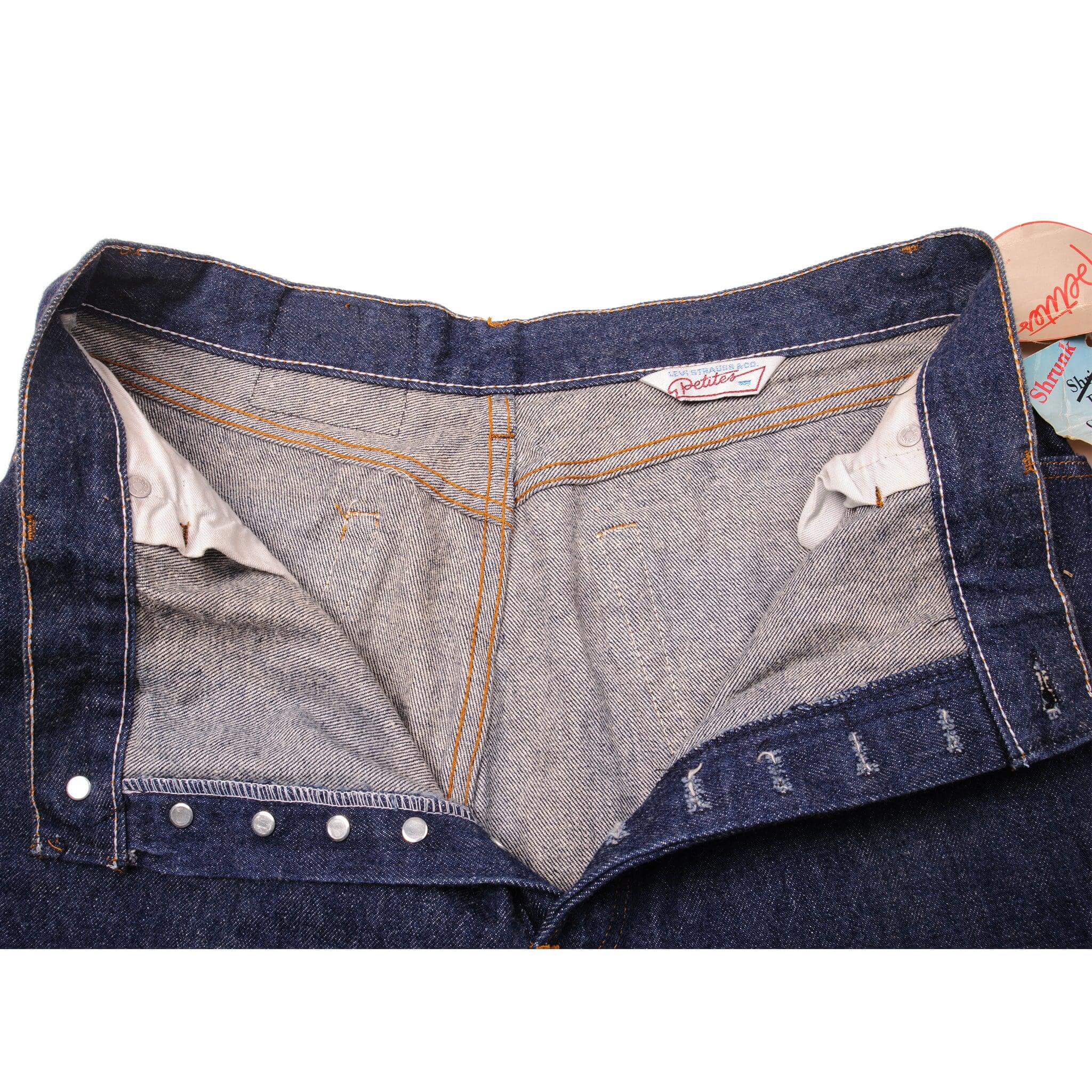 VINTAGE LEVIS 501 WOMEN PRESHRUNK JEANS INDIGO 1980's SIZE W33 L30 MADE IN USA NOS