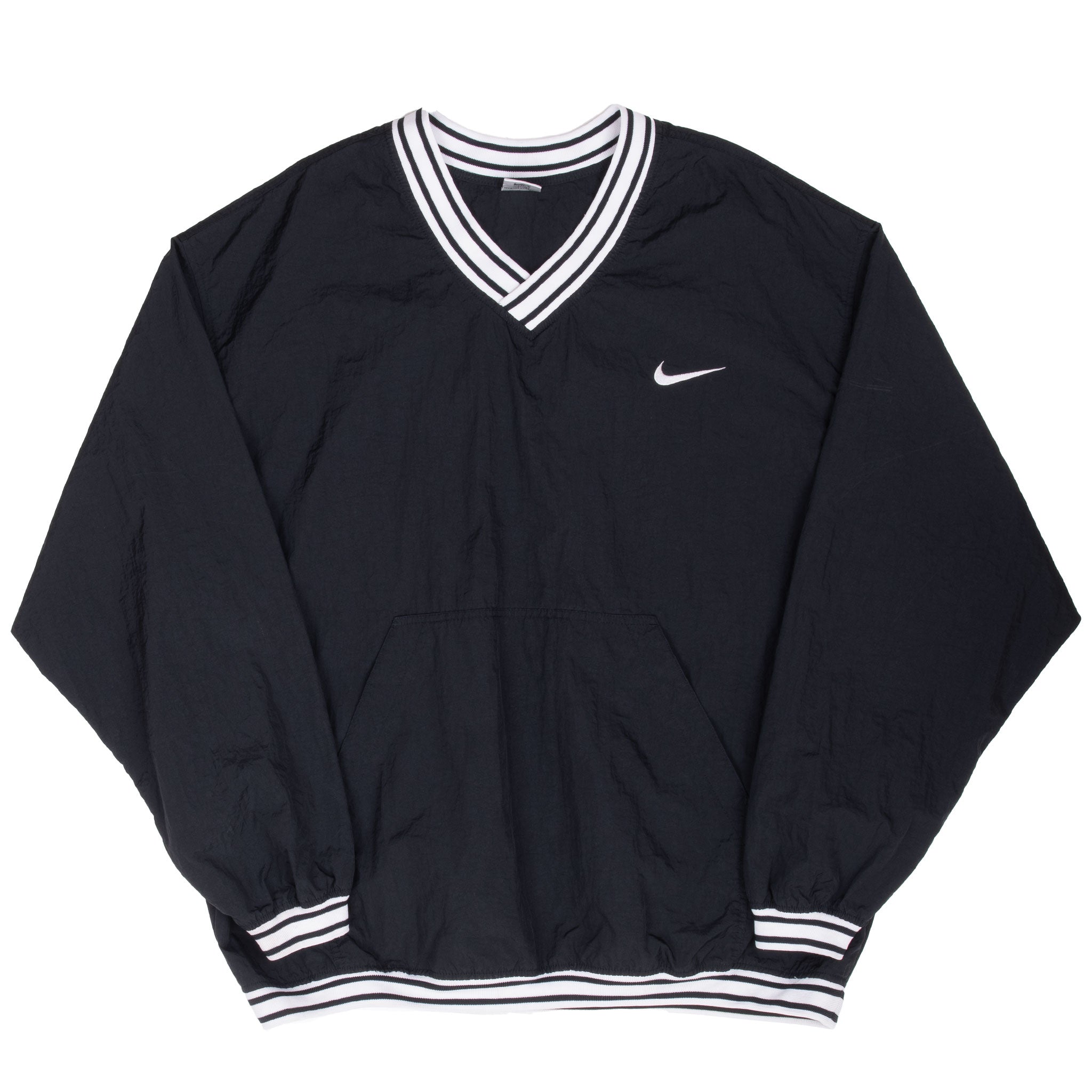 Vintage Nike Black Pullover Windbreaker Jacket 1990S Size XL