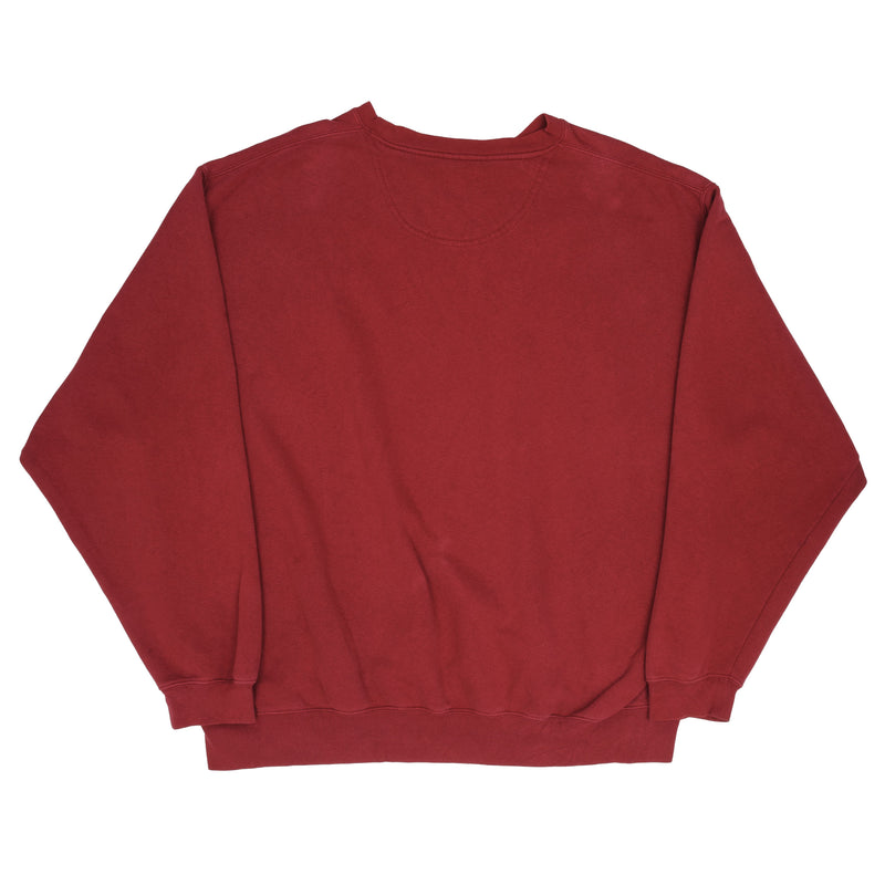 Vintage Red Bordeaux Nike Classic Swoosh Sweatshirt 1990S Size 2Xl