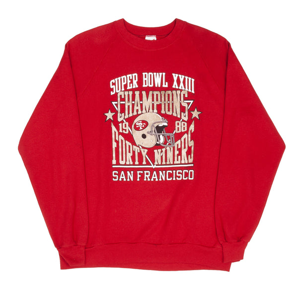 Vintage NFL San Francisco 49Ers Super Bowl XXIII Champion Sweatshirt 1988 Size XL Made In USA.