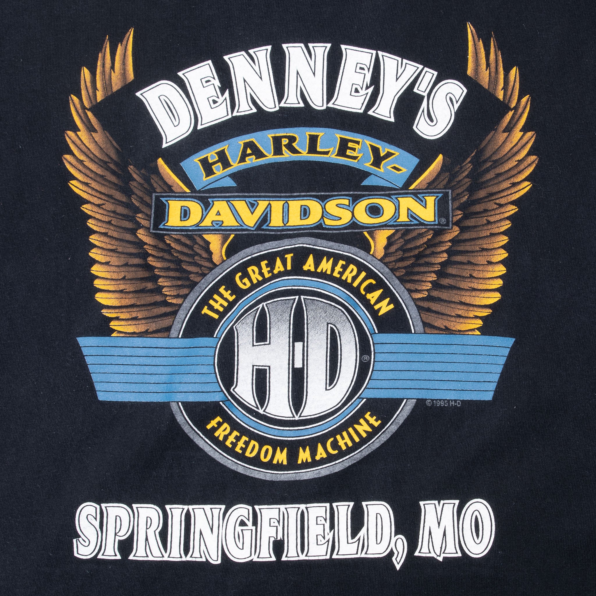 VINTAGE HARLEY DAVIDSON SPRINGFIELD MISSOURI TEE SHIRT 1995 LARGE MADE IN USA