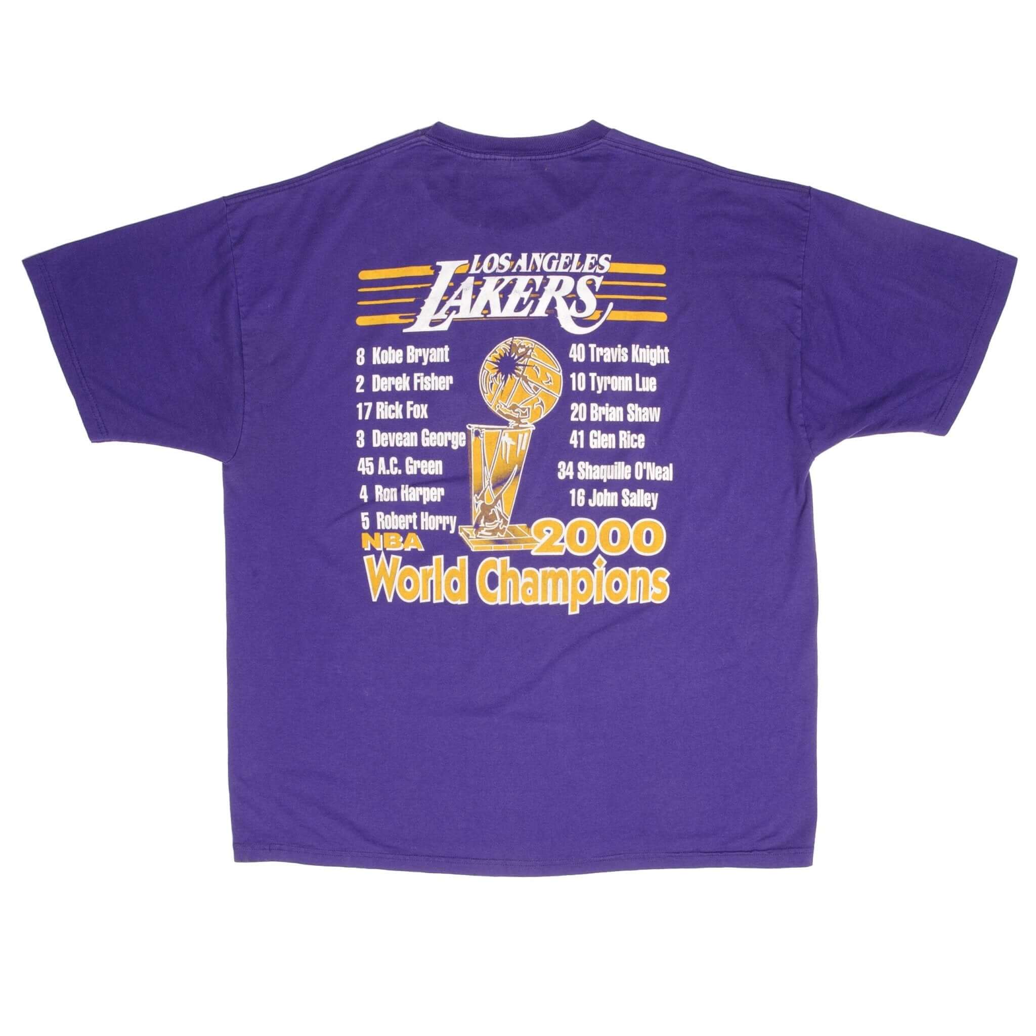 Vintage NBA Los Angeles Lakers World Champions 2000 Tee Shirt Size 2XL