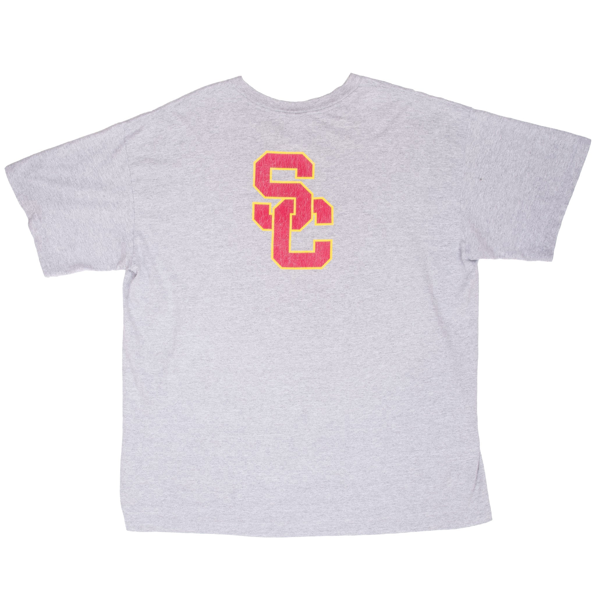 Vintage Usc Trojans Football Nike Swoosh Gray Tee Shirt 1990S Size XL