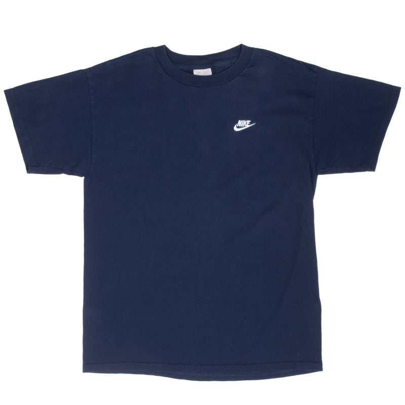 Vintage Nike Classic Swoosh Navy Blue Tee Shirt 2000S Size Large
