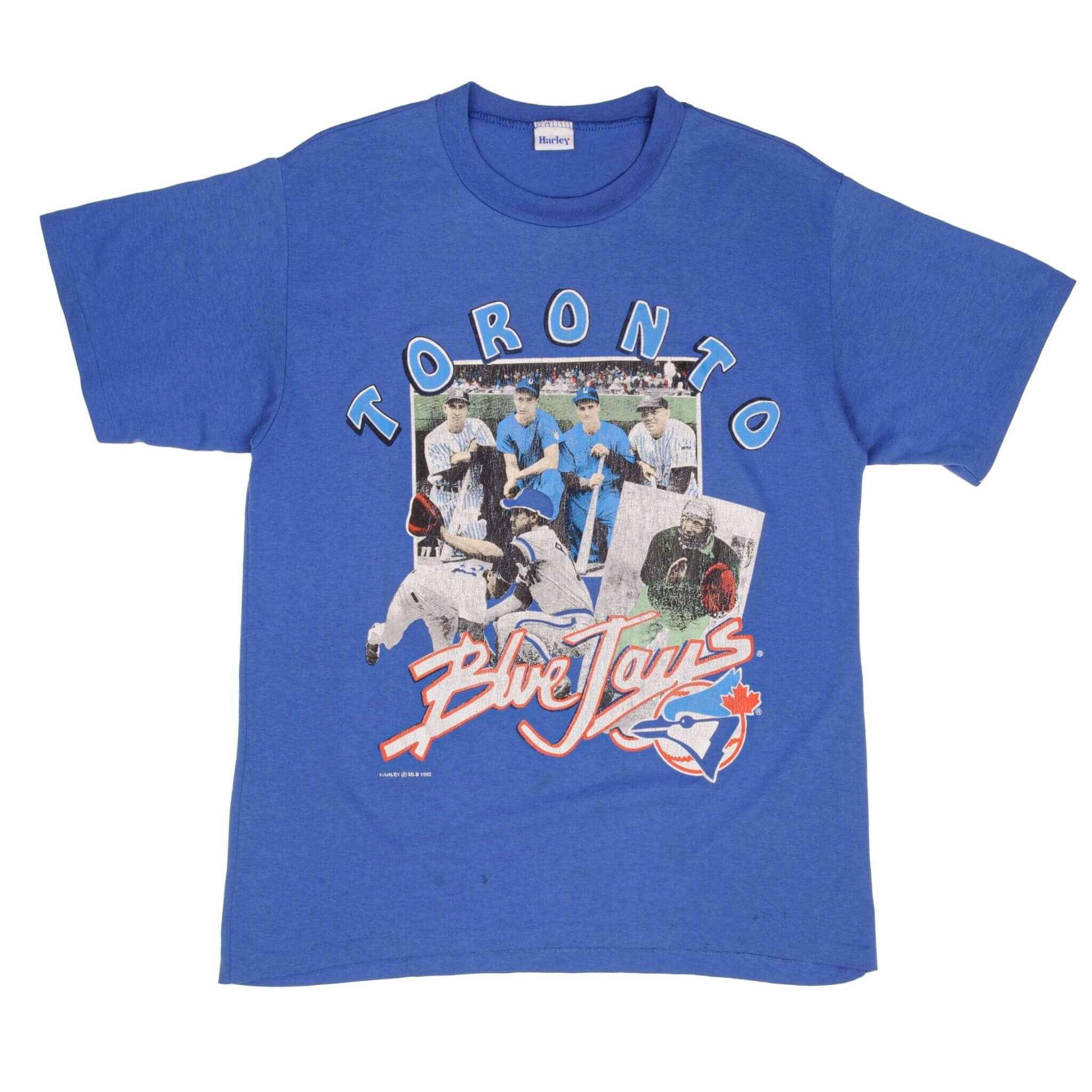 Vintage MLB Toronto Blue Jays 1992 Tee Shirt Size Large With Single Stitch Sleeves