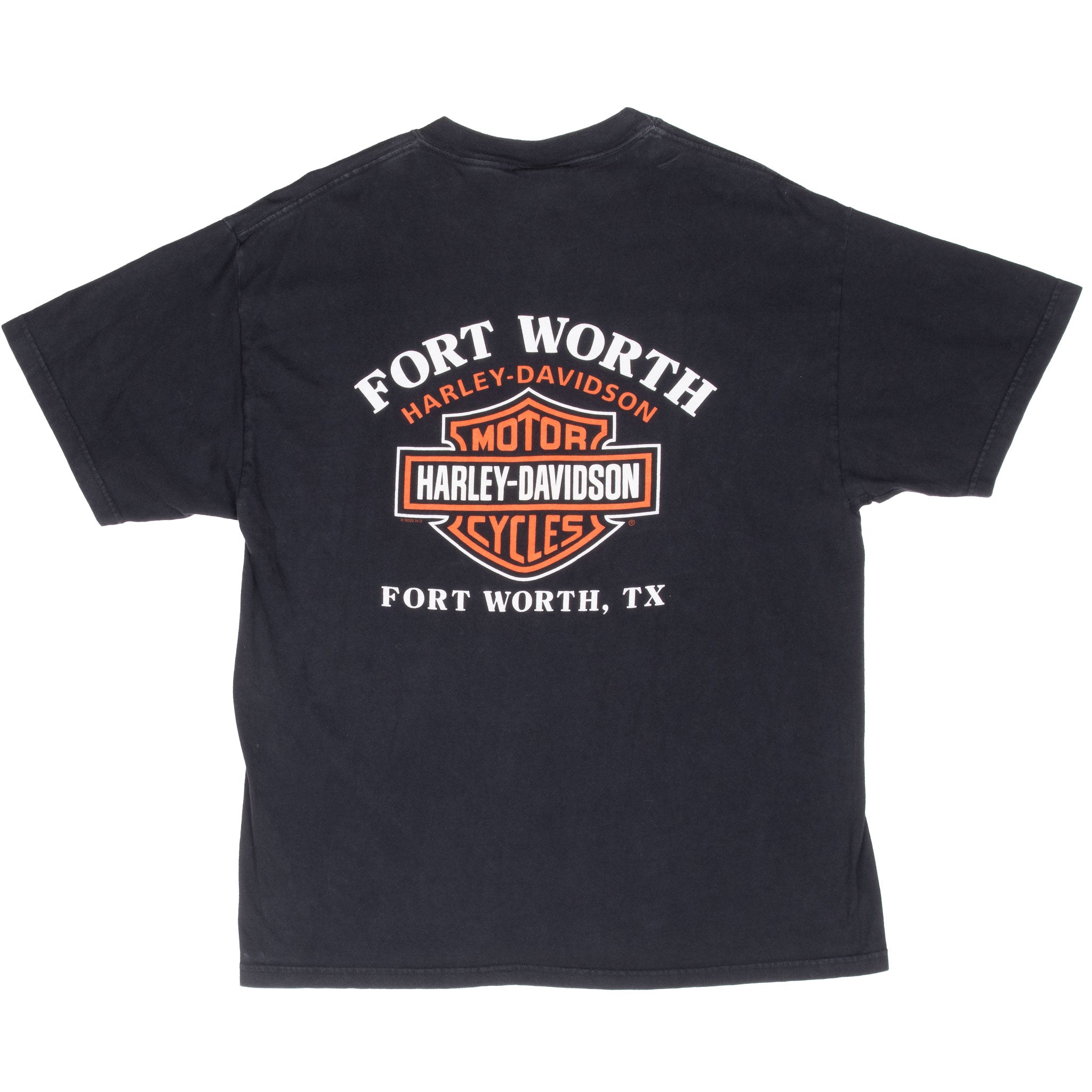 Vintage Harley Davidson Fort Worth Texas 2002 Tee Shirt Size Large Made In Usa