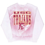 Vintage Usc Trojans All Over Print White Sweatshirt 1990S Size Large