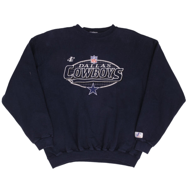 Vintage Nfl Dallas Cowboys Embroidered Sweatshirt 1990S Size Large Made In USA