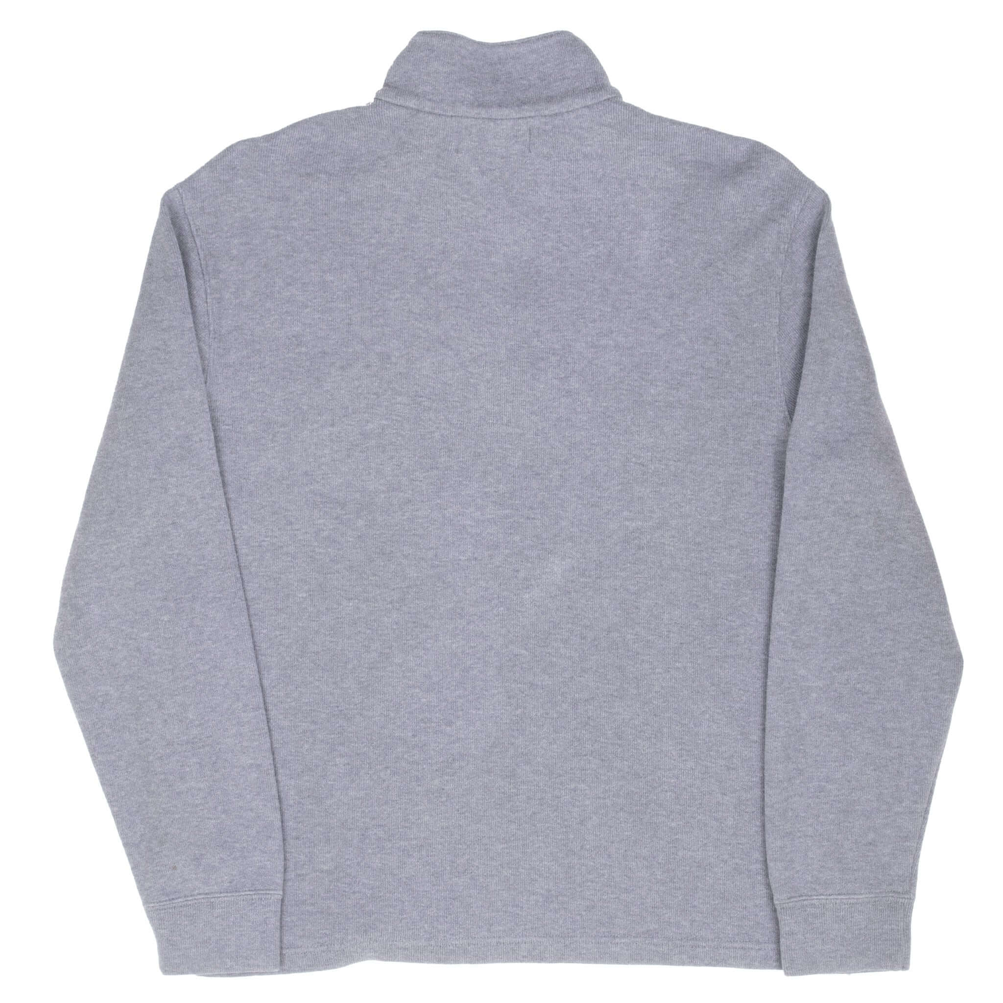 Vintage Polo Ralph Lauren Grey Quarter 1/4 Zip Sweater 1990S Size Medium