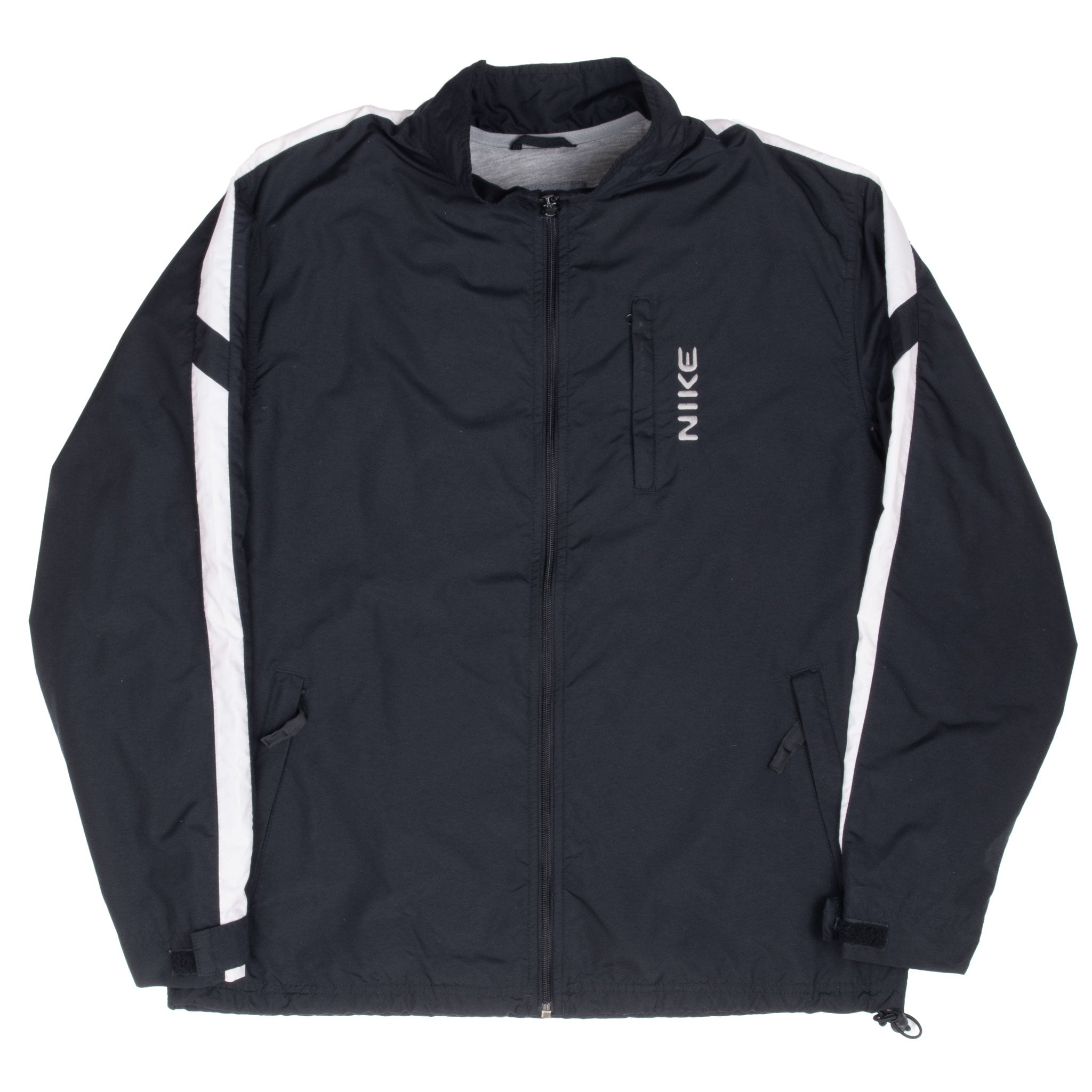 Vintage Nike Classic Swoosh Black Windbreaker Jacket 2000S Size Medium