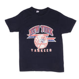 Vintage Champion Major League Baseball New York Yankees 1988 Tee Shirt Size Medium Made In USA With Single Stitch Sleeves. Beautiful distress print