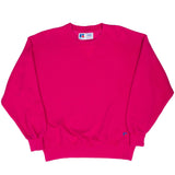 Vintage Russell Athletic Blank Pink Sweatshirt 1990S Size Large Made In USA