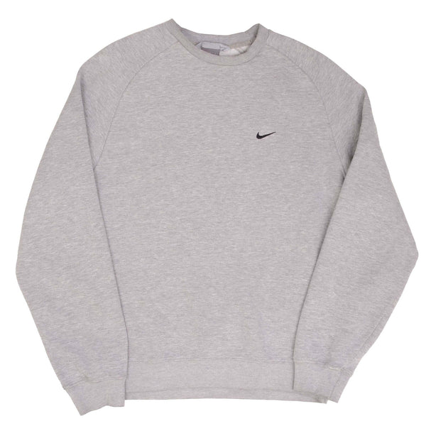 Vintage Nike Classic Swoosh Gray Sweatshirt 2000S Size Large