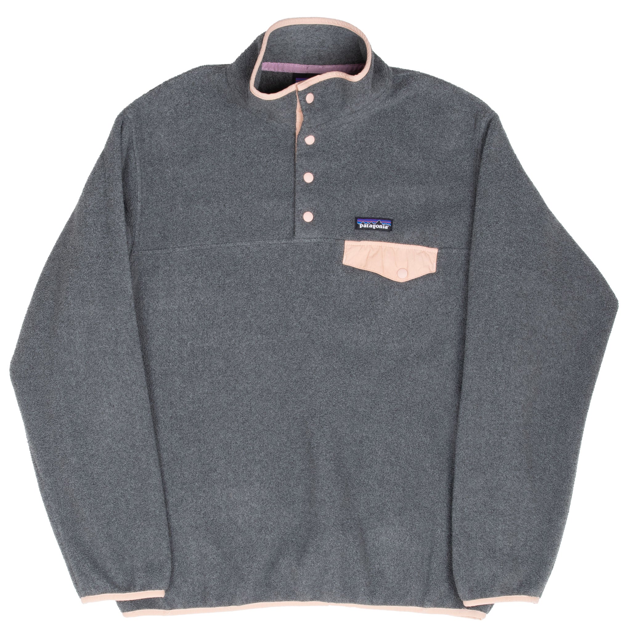 Vintage Patagonia Snap T Synchilla Grey Fleece Pullover Jacket Size Large