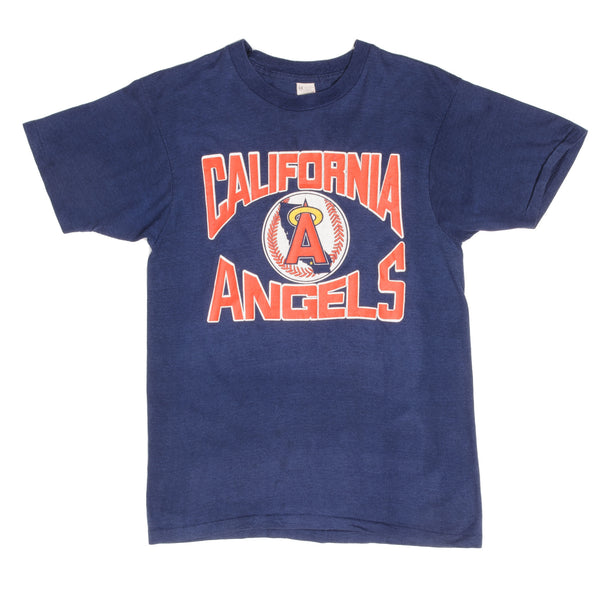 Vintage MLB California Angels Tee Shirt 1980S Size Medium Made In USA With Single Stitch Sleeves